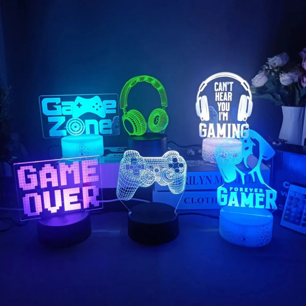 3D Illusion LED Gaming Lamp