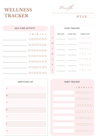 Weekly Wellness Planner – 52 Week Printable Tracker