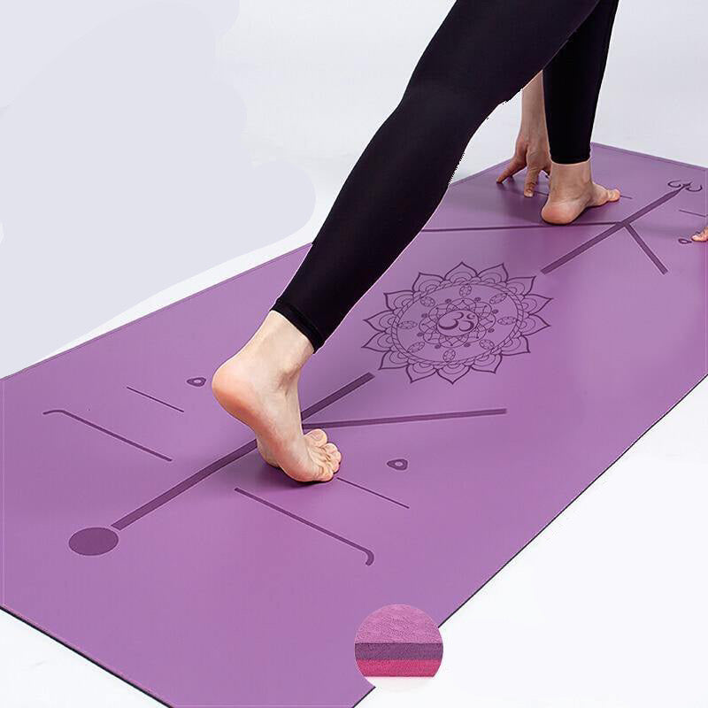 Yoga Mat, Thick Non-Slip With Alignment Lines