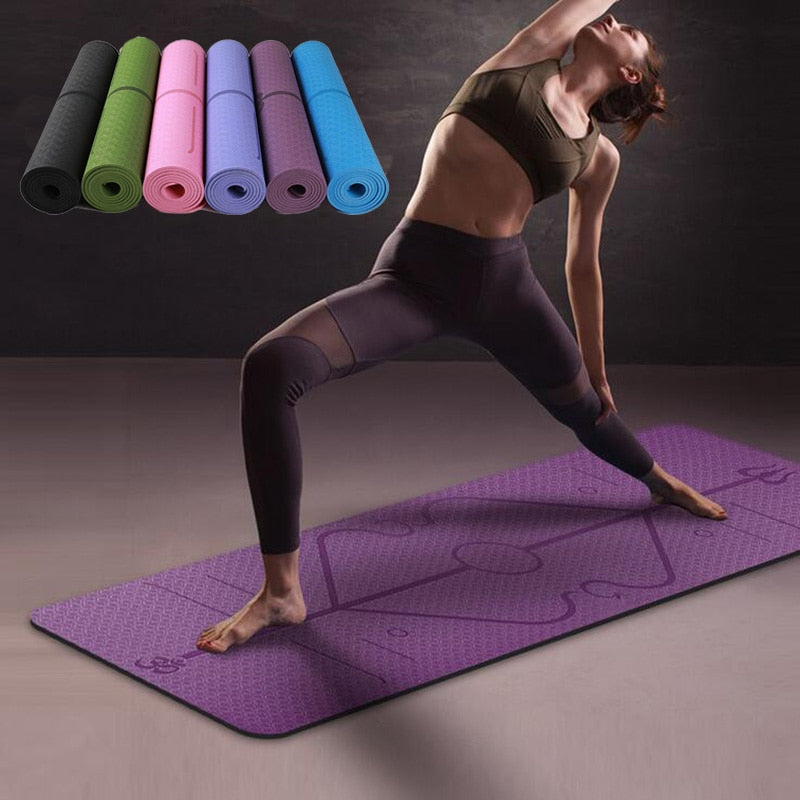 yoga mat with lines