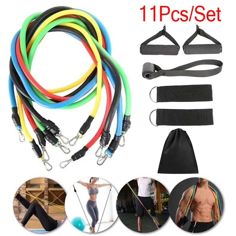 Serenily 11PC Resistance Bands Set - Exercise Bands for Resistance