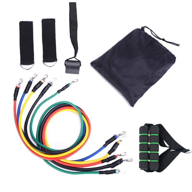 11 Piece Resistance Band Set  Exercise Bands – The Happy Mind Store