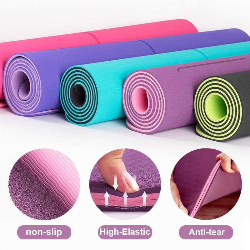 Non-slip Yoga Mat with Position Lines and Exercise Guide Asamat Innova –  InnovaGoods Store